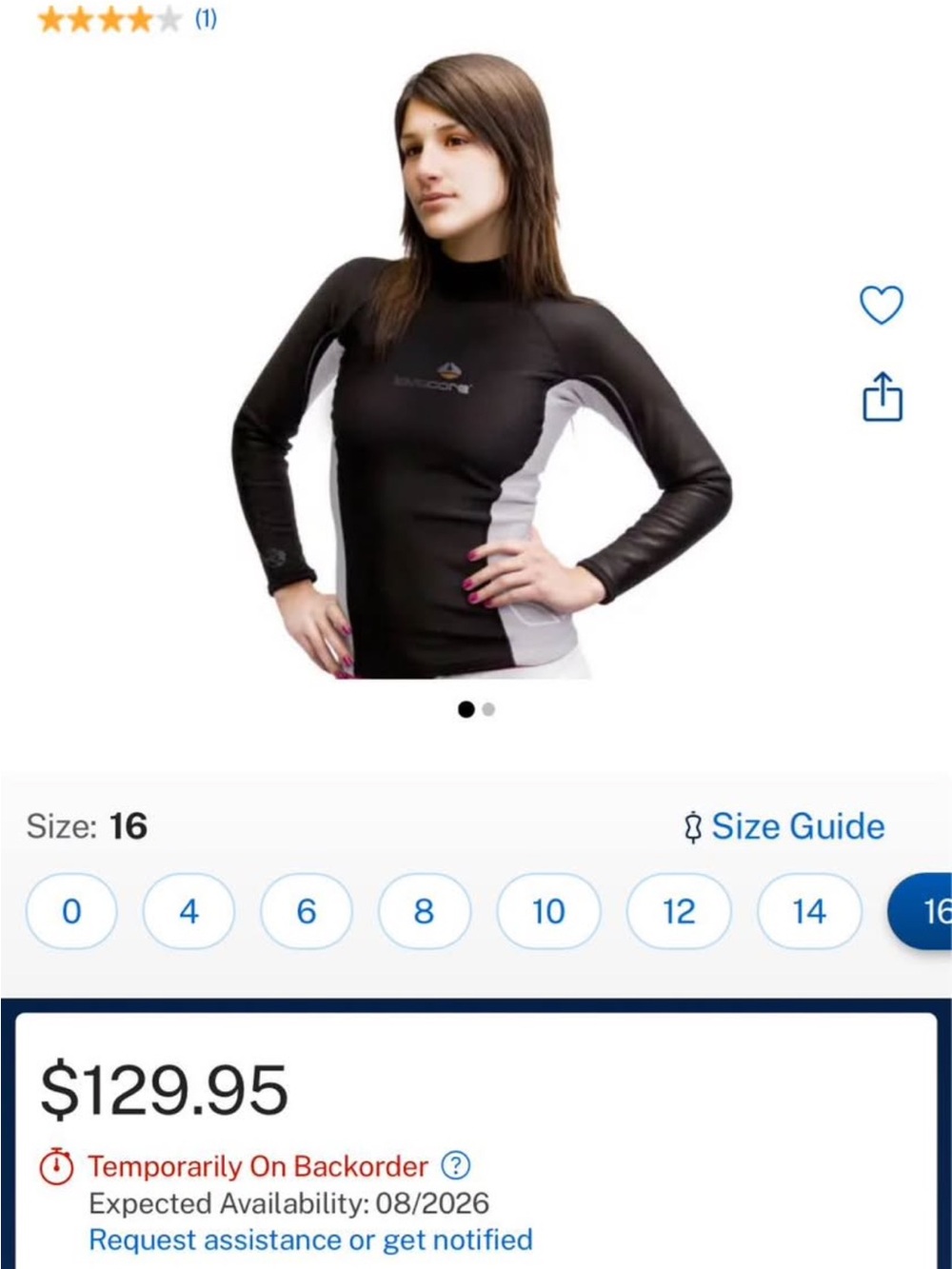 Lavacore women’s extreme long sleeve dive shirt size 12